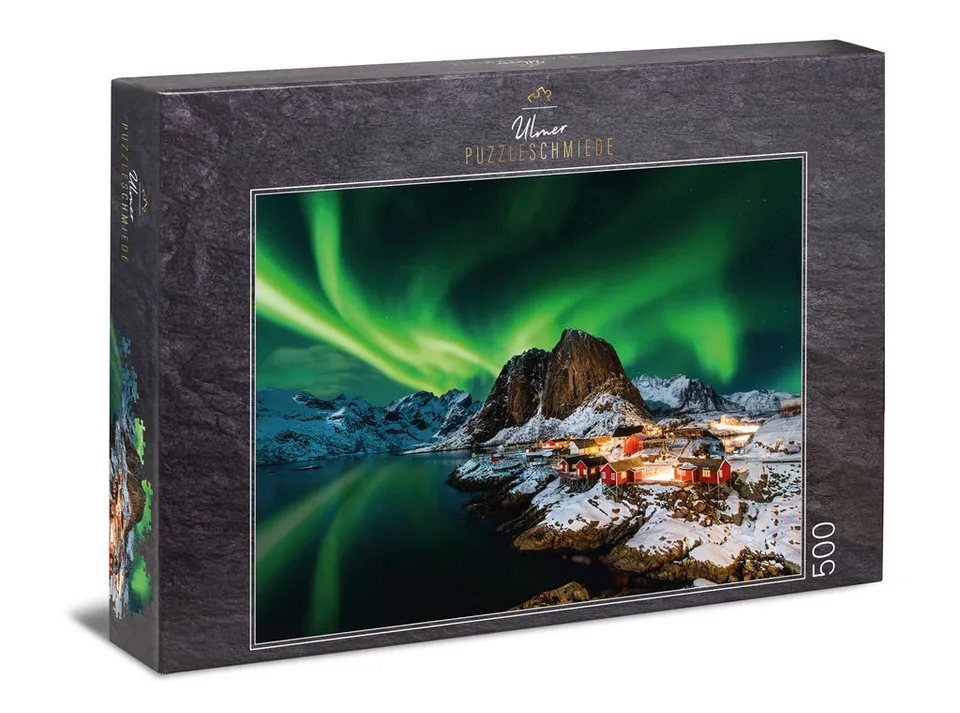 ulmer-puzzleschmiede-puzzle-500-teile-polarlicht-hamn-y-norwegen image 1