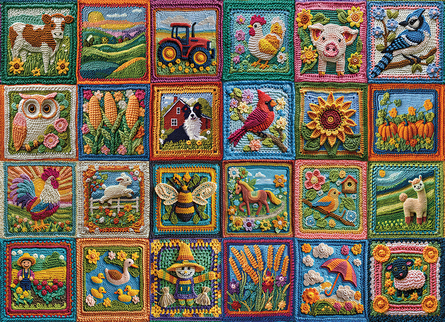 cobble-hill-1000-piece-country-life-crochet-puzzle-bauernhof image 2