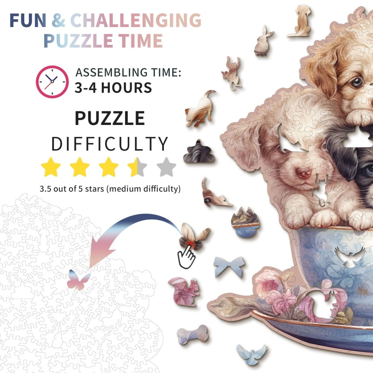 kaayee-wooden-puzzle-cute-puppy-holzpuzzle-medium-hunde image 4