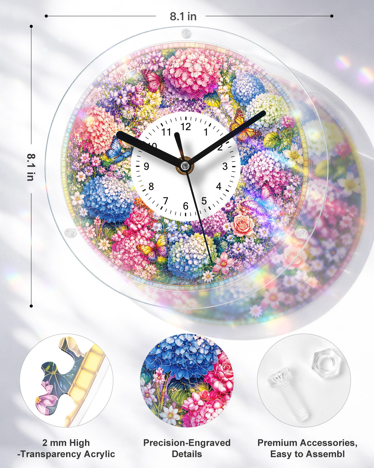 kaayee-hydrangea-symphony-puzzle-uhr-regular-hortensie image 3