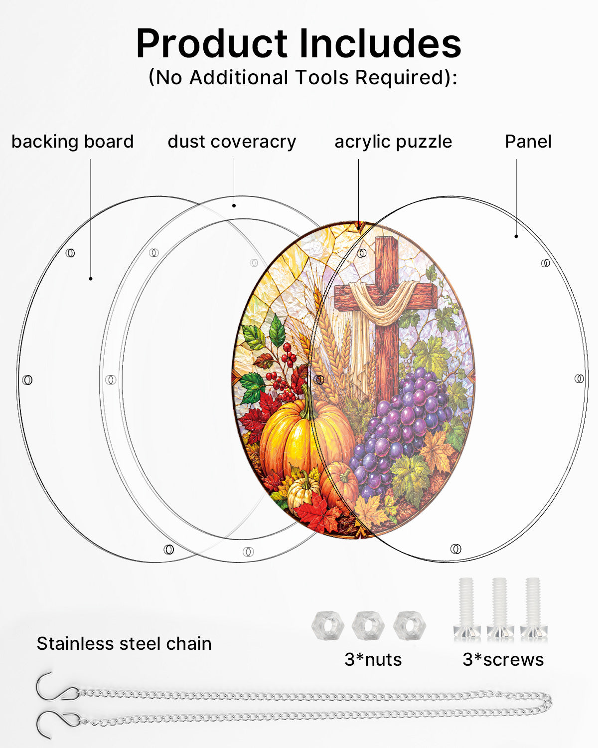 kaayee-suncatcher-puzzle-harvest-blessings-fensterbild-acryl-herbst image 6