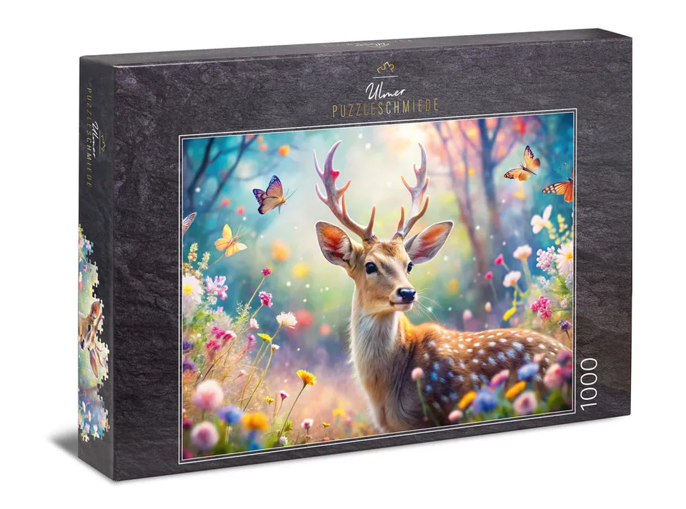 ulmer-puzzleschmiede-puzzle-1000-teile-fairy-tale-prince-hirsch image 1