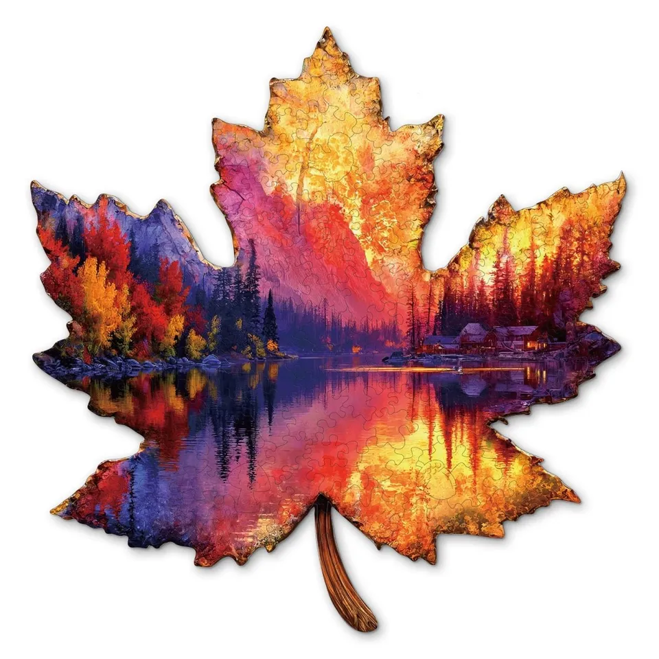 kaayee-wooden-puzzle-autumn-forest-holzpuzzle-medium-blatt image 1