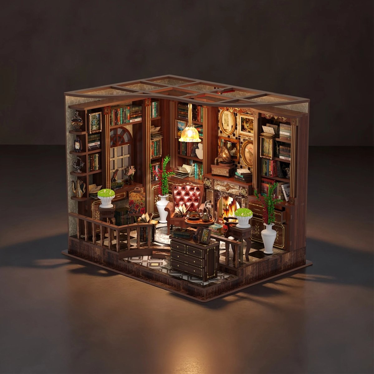 kaayee-miniature-house-left-bank-study-room-miniaturhaus-holz image 3