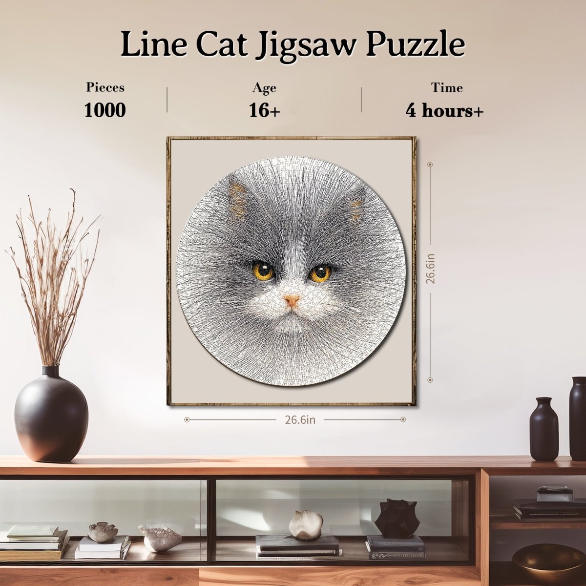 kaayee-cardboard-puzzle-line-cat-1000-teile-rund-katze image 4