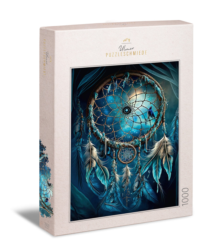 ulmer-puzzleschmiede-indian-dreamcatcher-puzzle-1000-dunkel image 1