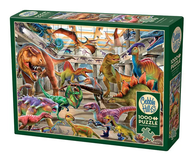 cobble-hill-1000-piece-dino-museum-puzzle-1000-teile-dinosaurier image 1