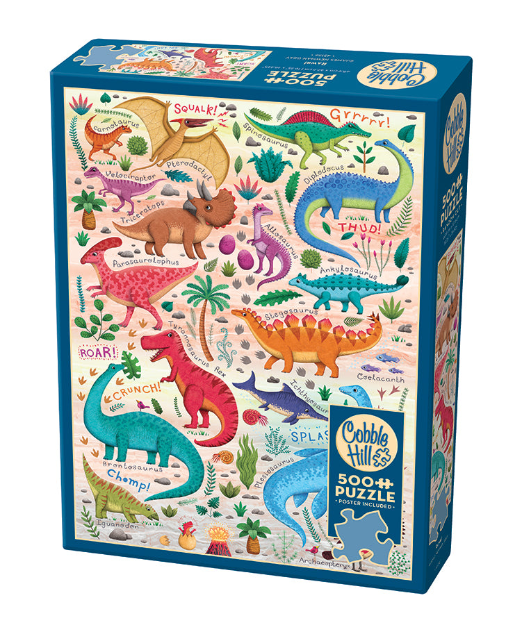 cobble-hill-500-piece-rawr-puzzle-500-teile-dinosaurier image 1