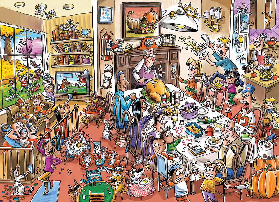 cobble-hill-1000-piece-doodletown-thanksgiving-puzzle-1000-teile image 2