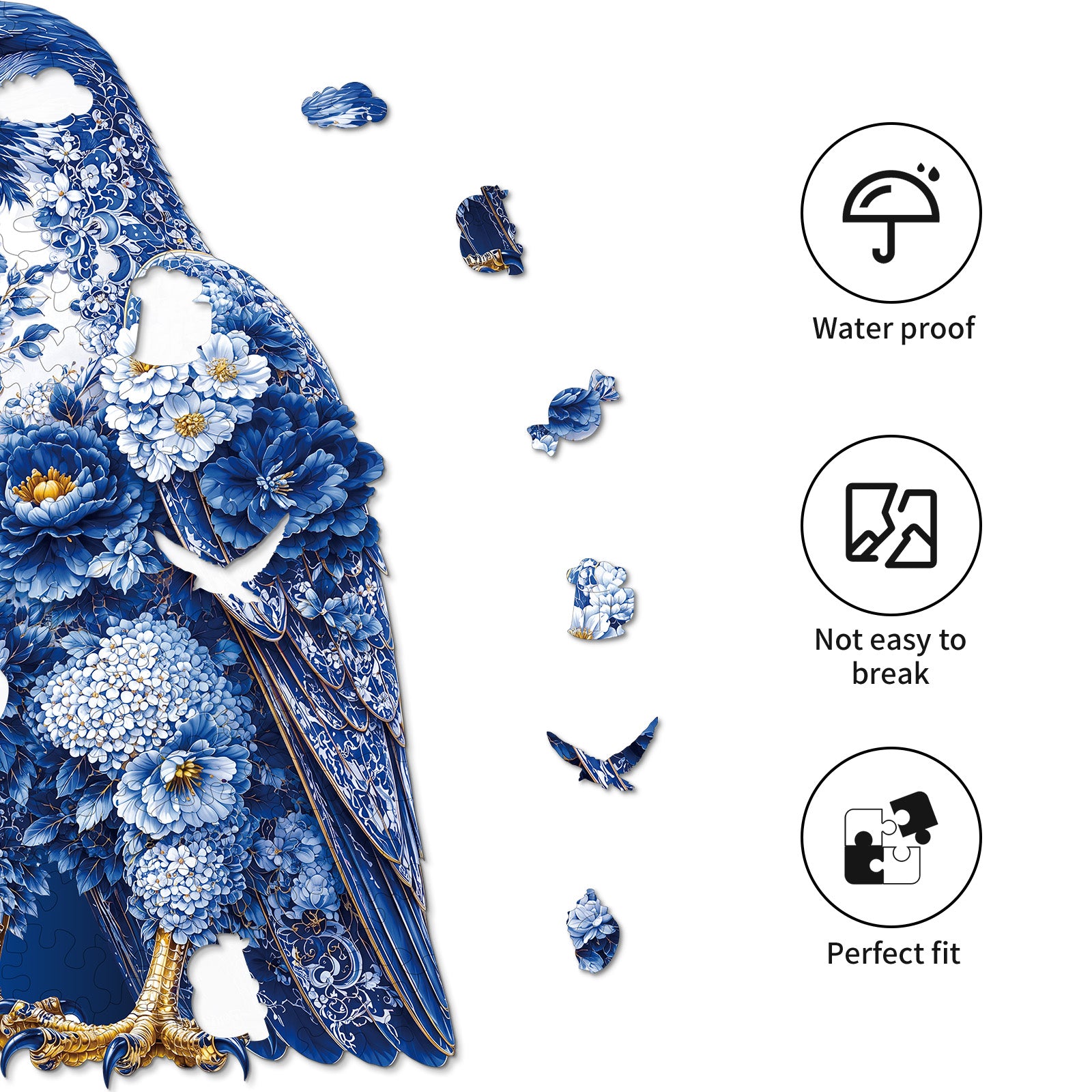 kaayee-wooden-puzzle-blue-blossom-eagle-holzpuzzle-adler-m image 2