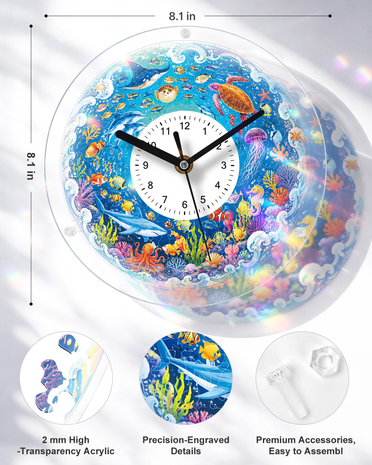 kaayee-clock-kit-undersea-adventure-puzzle-uhr-regular-size-ozean image 3
