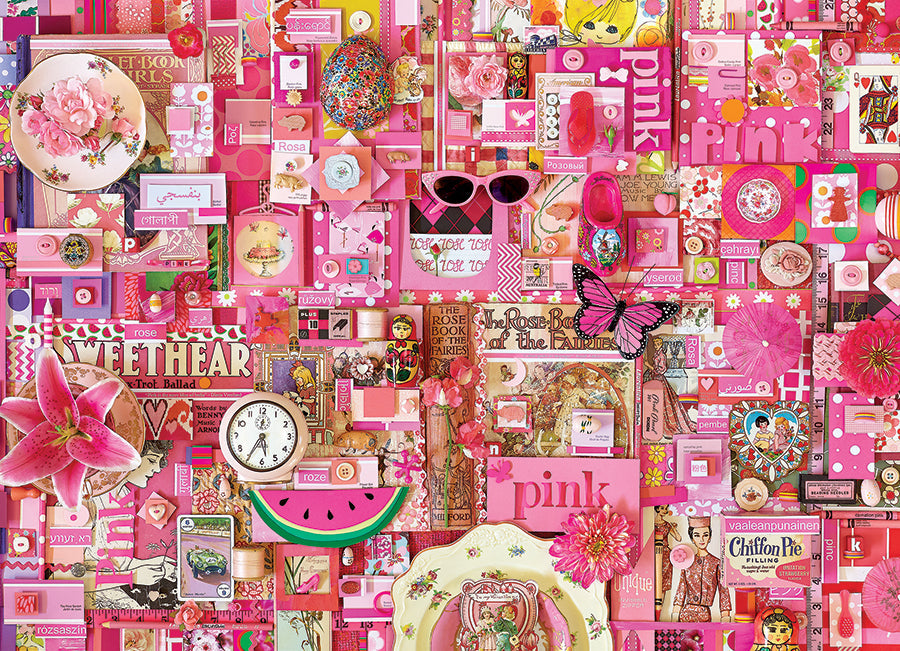 cobble-hill-1000-piece-pink-collage-puzzle-rosa-1000-teile image 2