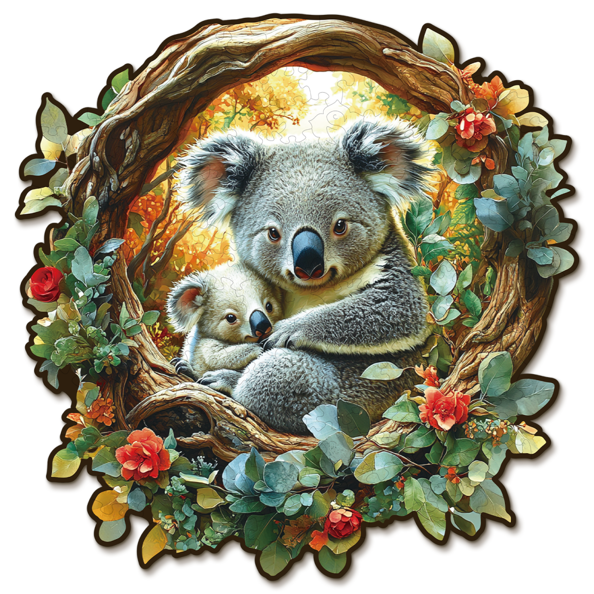kaayee-koala-mutter-kind-holzpuzzle-medium-tiermotiv image 1