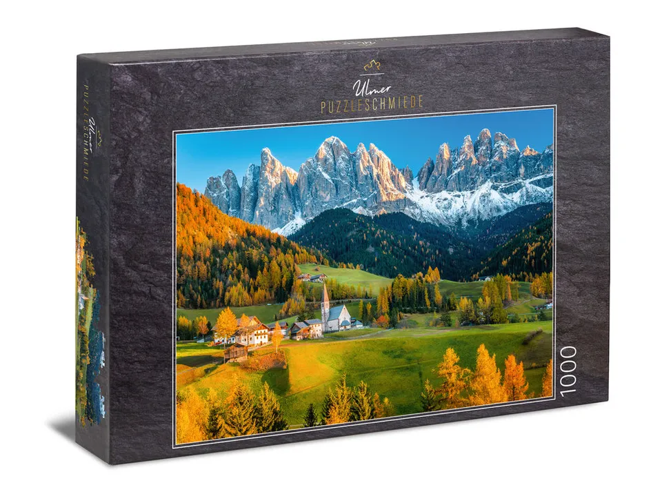ulmer-puzzleschmiede-santa-maddalena-puzzle-1000-teile-alpen image 1