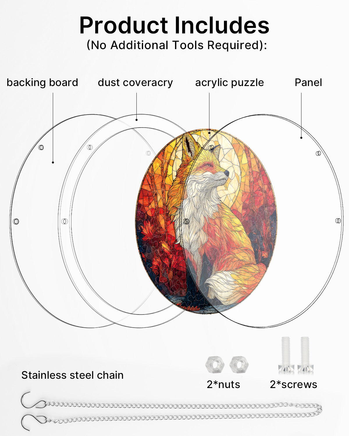 kaayee-suncatcher-puzzle-fox-glow-light-fensterbild-medium image 6