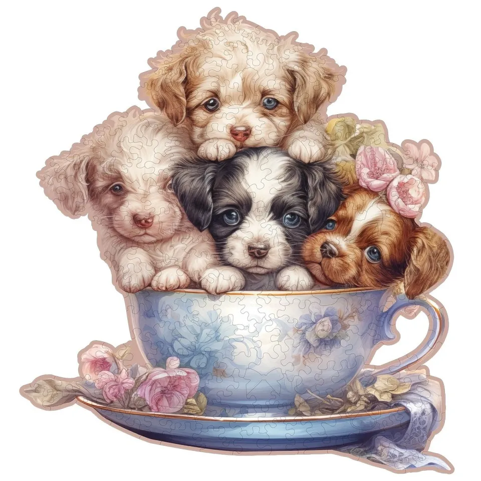 kaayee-wooden-puzzle-cute-puppy-holzpuzzle-medium-hunde image 1