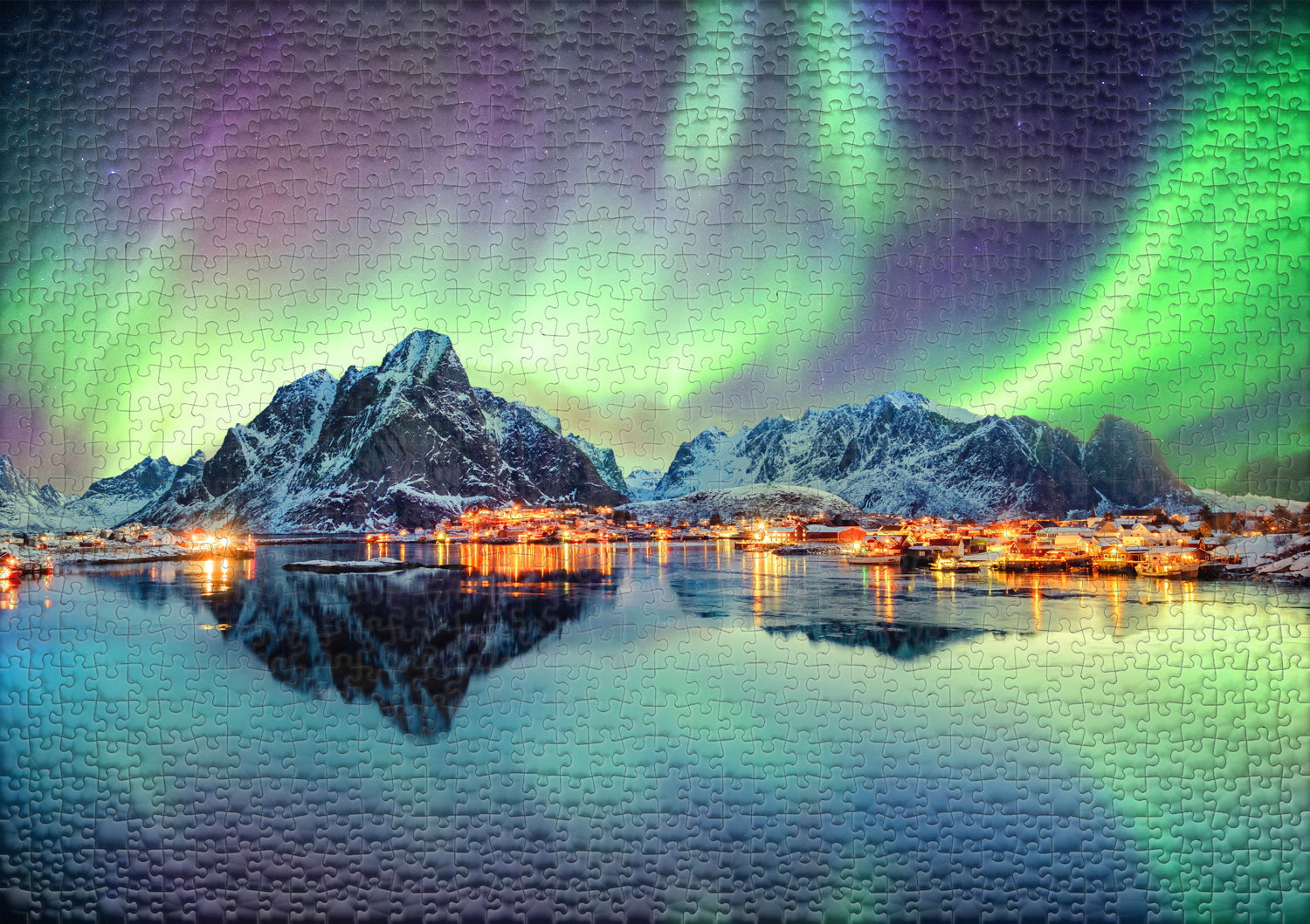 ulmer-puzzleschmiede-1000-teile-lichtertanz-nordens-puzzle-lofoten image 2