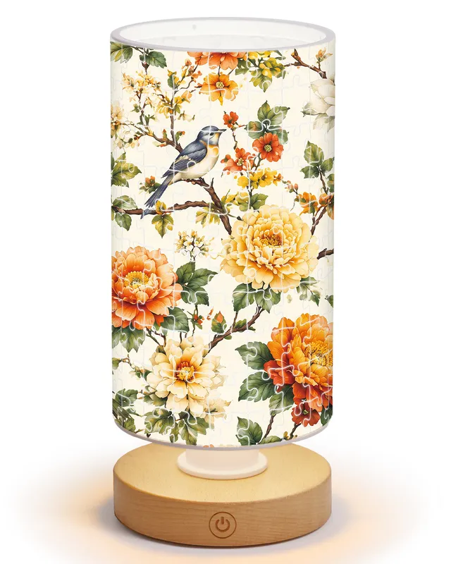 kaayee-night-light-golden-rose-birdsong-zylinder-acryl image 1